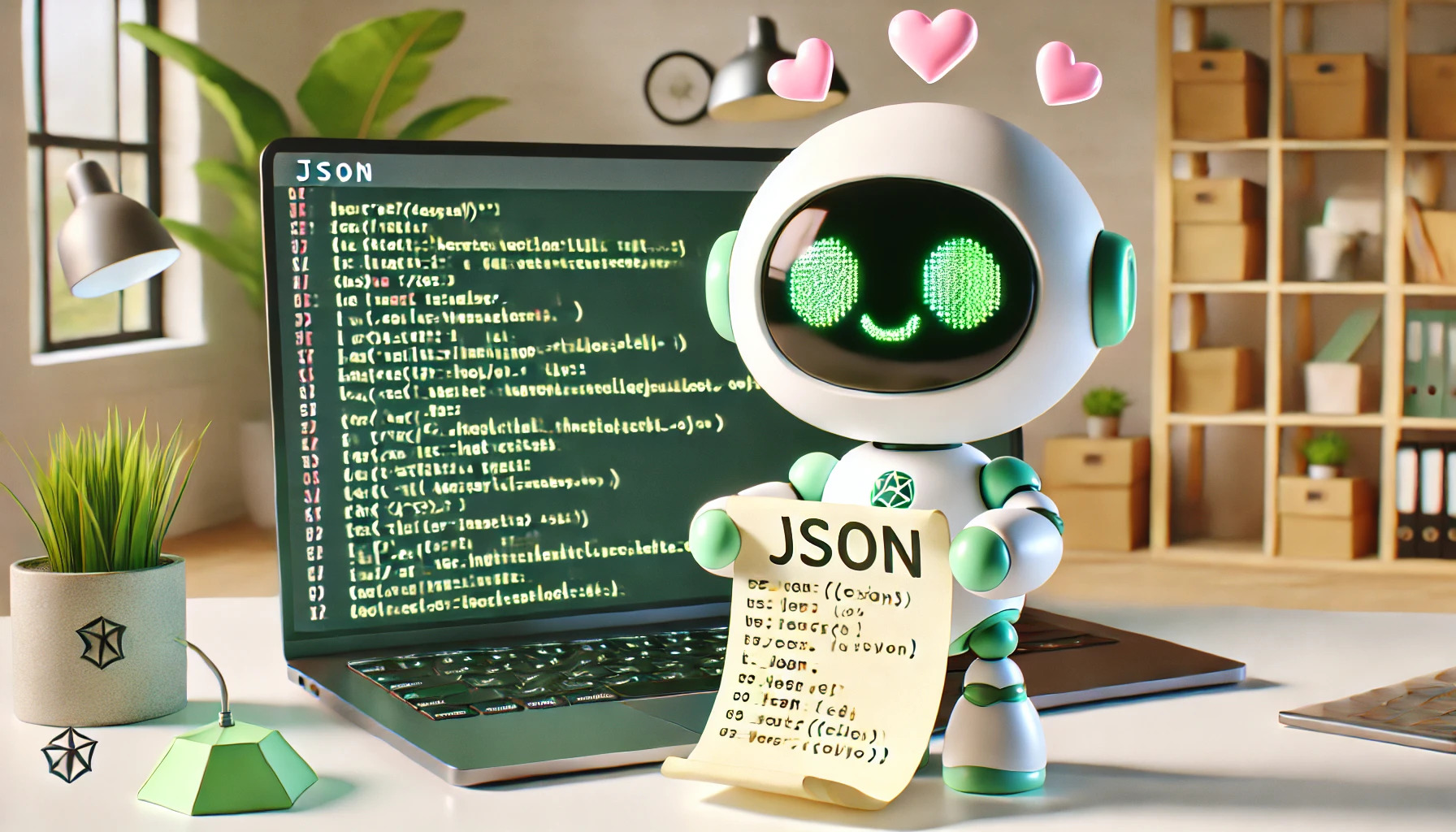 Illustration - creating JSON with an AI